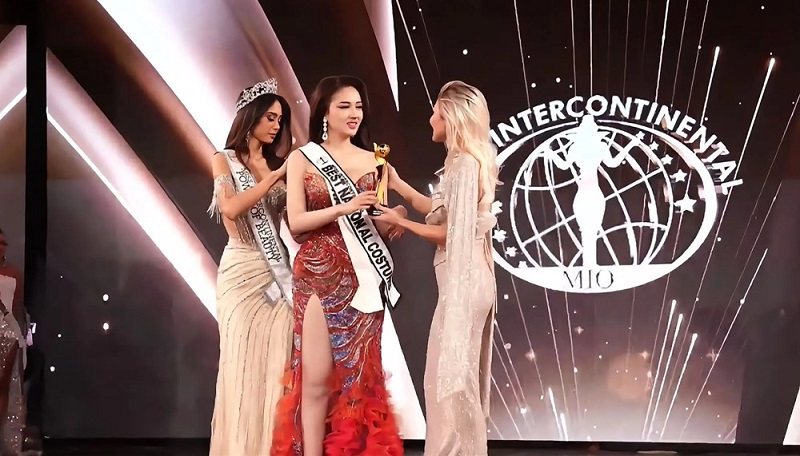 Á hậu Thu Ngân dừng ở Top 23 Miss Intercontinental, thắng giải trang phục dân tộc